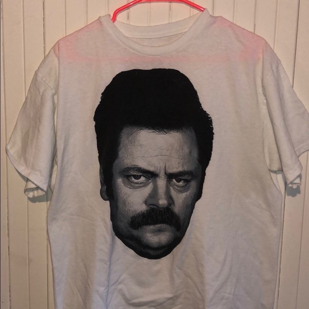 Parks and Recs T Shirt Ron Swanson Size L